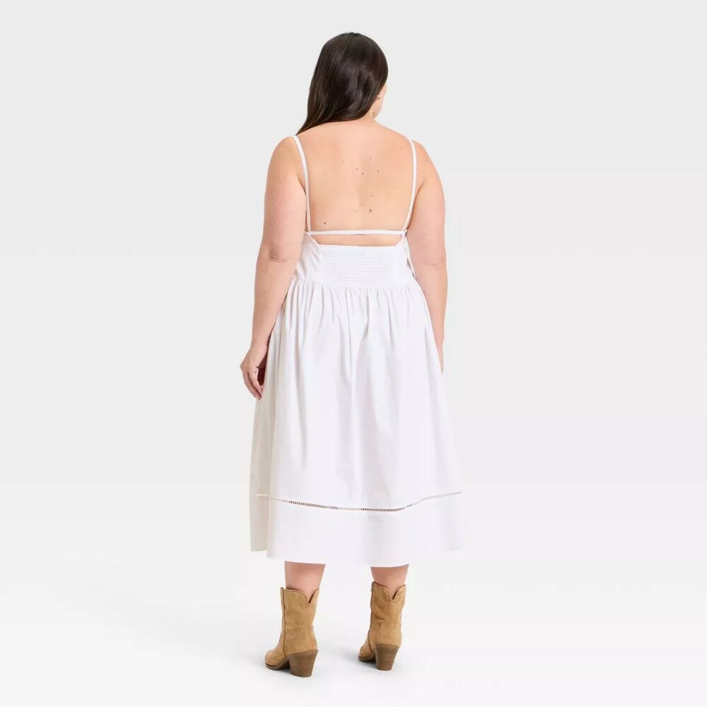 Women's Corset Midi Dress - A New Day™ White 3XL - Picture 2 of 6